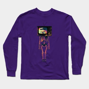 Skeleton TV Head Long Sleeve T-Shirt